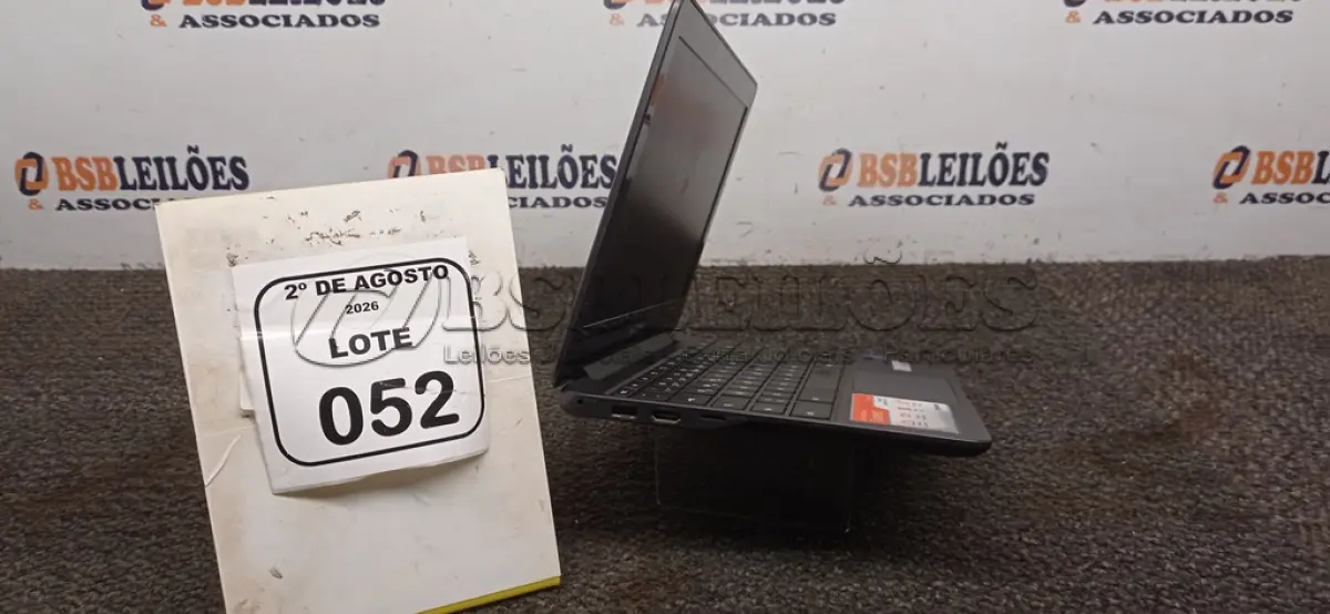 LOTE 052 - 01 CROMEBOOK LINHA CONNECT MEMÓRIA 2GB, 16GB E.MMC TELA DE 11.6’’ MARCA SAMSUNG SEM FONTE. (NO ESTADO) ATENÇÃO! FAZER A VISITAÇÃO ANTES DE ARREMATAR, NÃO SABEMOS SE FUNCIONA, LEILÃO NÃO TEM GARANTIA E NEM DEVOLUÇÃO, SUJEITO A POSSÍVEIS AVARIAS VISÍVEIS/OCULTAS E/OU AUSÊNCIA DE COMPONENTES.
