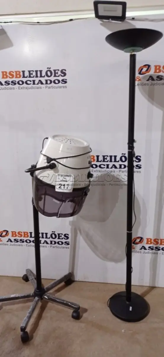 LOTE 217 - 01 LUSTRE ALTO E 01 SECADOR DE CABELO PROFISSIONAL. (NO ESTADO) ATENÇÃO! FAZER A VISITAÇÃO ANTES DE ARREMATAR, NÃO SABEMOS SE FUNCIONA, LEILÃO NÃO TEM GARANTIA E NEM DEVOLUÇÃO, SUJEITO A POSSÍVEIS AVARIAS VISÍVEIS/OCULTAS E/OU AUSÊNCIA DE COMPONENTES.