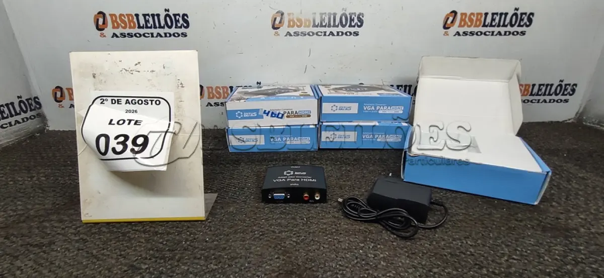 LOTE 039 - 05 ADAPTADORES CONVERSOR VGA PARA HDMI MARCA LOTUS. (NO ESTADO) ATENÇÃO! FAZER A VISITAÇÃO ANTES DE ARREMATAR, NÃO SABEMOS SE FUNCIONA, LEILÃO NÃO TEM GARANTIA E NEM DEVOLUÇÃO, SUJEITO A POSSÍVEIS AVARIAS VISÍVEIS/OCULTAS E/OU AUSÊNCIA DE COMPONENTES.