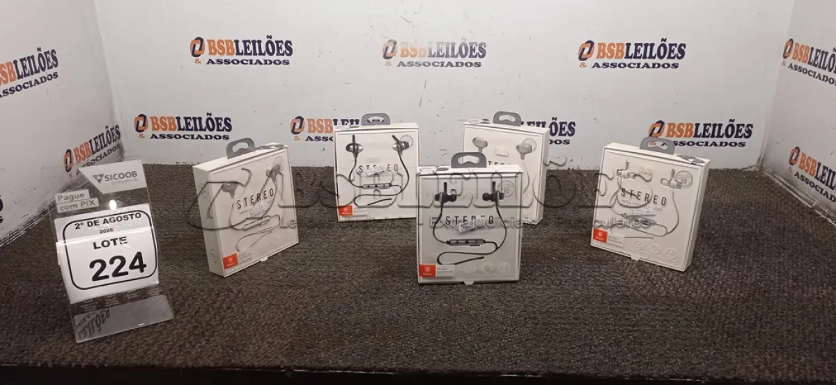 LOTE 224 - 05 FONES DE OUVIDO WIRELESS STEREO. (NO ESTADO) ATENÇÃO! FAZER A VISITAÇÃO ANTES DE ARREMATAR, NÃO SABEMOS SE FUNCIONA, LEILÃO NÃO TEM GARANTIA E NEM DEVOLUÇÃO, SUJEITO A POSSÍVEIS AVARIAS VISÍVEIS/OCULTAS E/OU AUSÊNCIA DE COMPONENTES.