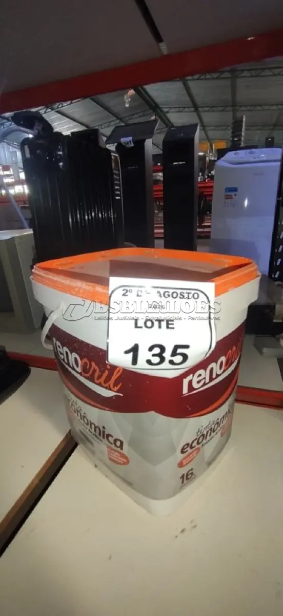LOTE 135 - 01 BALDE DE SELADOR 16L MARCA RENOCRIL. (NO ESTADO) ATENÇÃO! FAZER A VISITAÇÃO ANTES DE ARREMATAR, NÃO SABEMOS SE FUNCIONA, LEILÃO NÃO TEM GARANTIA E NEM DEVOLUÇÃO, SUJEITO A POSSÍVEIS AVARIAS VISÍVEIS/OCULTAS E/OU AUSÊNCIA DE COMPONENTES.