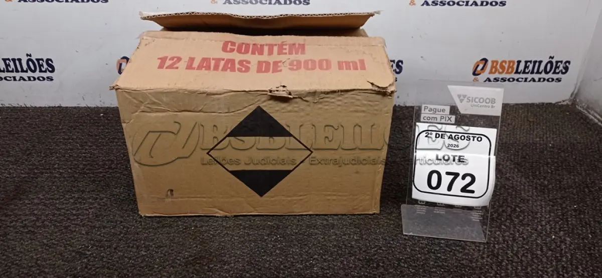 LOTE 072 - 12 LATAS DE REMOVEDORES DE TINTAS E TEXTURA DE 900ML CADA. (NO ESTADO) ATENÇÃO! FAZER A VISITAÇÃO ANTES DE ARREMATAR, NÃO SABEMOS SE FUNCIONA, LEILÃO NÃO TEM GARANTIA E NEM DEVOLUÇÃO, SUJEITO A POSSÍVEIS AVARIAS VISÍVEIS/OCULTAS E/OU AUSÊNCIA DE COMPONENTES.