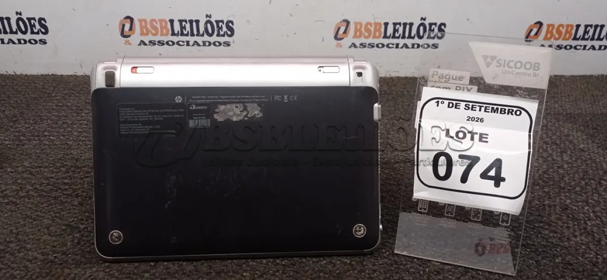 LOTE 074 - 01 NETBOOK MARCA HP SEM FONTE. (NO ESTADO) ATENÇÃO! FAZER A VISITAÇÃO ANTES DE ARREMATAR, NÃO SABEMOS SE FUNCIONA, LEILÃO NÃO TEM GARANTIA E NEM DEVOLUÇÃO, SUJEITO A POSSÍVEIS AVARIAS VISÍVEIS/OCULTAS E/OU AUSÊNCIA DE COMPONENTES.