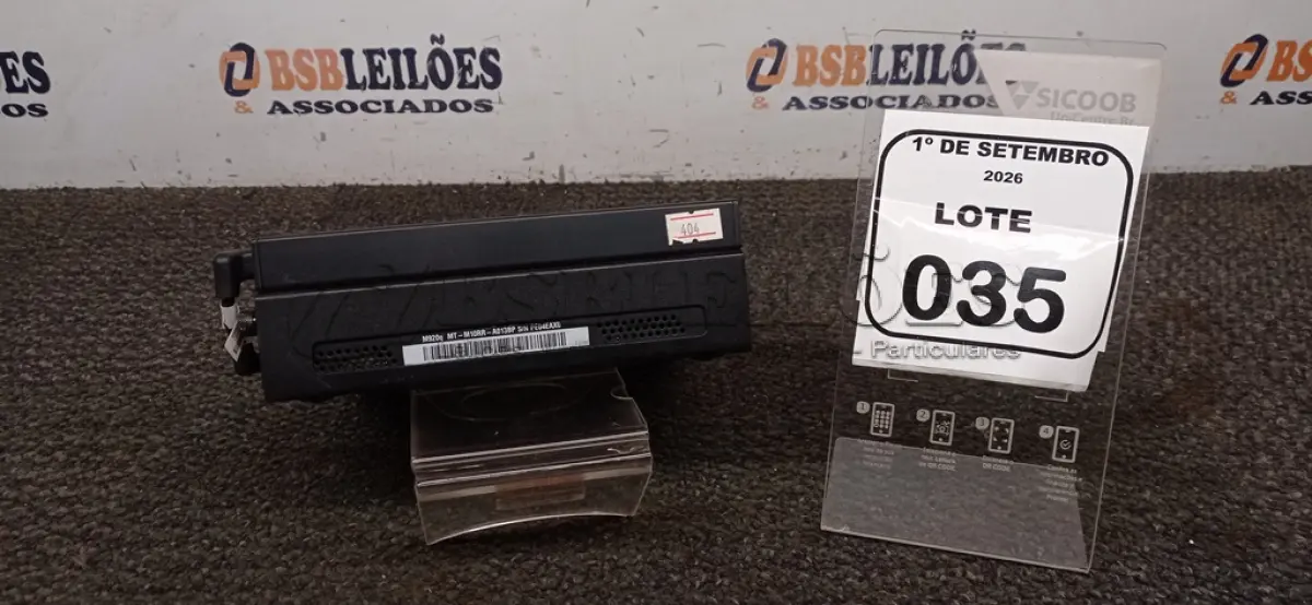 LOTE 035 - 01 MINI PC MODELO THINKCENTRE MARCA LENOVO. (NO ESTADO) ATENÇÃO! FAZER A VISITAÇÃO ANTES DE ARREMATAR, NÃO SABEMOS SE FUNCIONA, LEILÃO NÃO TEM GARANTIA E NEM DEVOLUÇÃO, SUJEITO A POSSÍVEIS AVARIAS VISÍVEIS/OCULTAS E/OU AUSÊNCIA DE COMPONENTES.