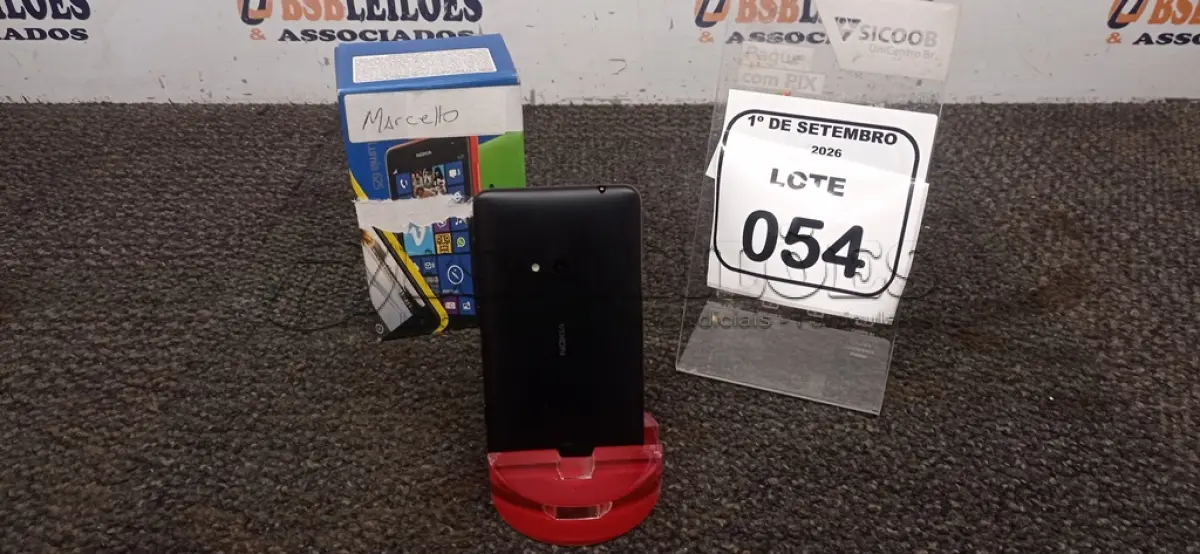 LOTE 054 - 01 CELULAR MODELO LUMIA 625 MARCA NOKIA SEM CARREGADOR. (NO ESTADO) ATENÇÃO! FAZER A VISITAÇÃO ANTES DE ARREMATAR, NÃO SABEMOS SE FUNCIONA, LEILÃO NÃO TEM GARANTIA E NEM DEVOLUÇÃO, SUJEITO A POSSÍVEIS AVARIAS VISÍVEIS/OCULTAS E/OU AUSÊNCIA DE COMPONENTES.