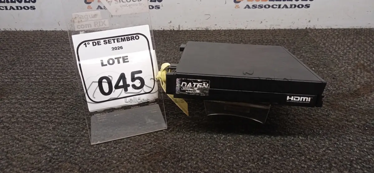 LOTE 045 - 01 MINI PC MARCA DATEN. (NO ESTADO) ATENÇÃO! FAZER A VISITAÇÃO ANTES DE ARREMATAR, NÃO SABEMOS SE FUNCIONA, LEILÃO NÃO TEM GARANTIA E NEM DEVOLUÇÃO, SUJEITO A POSSÍVEIS AVARIAS VISÍVEIS/OCULTAS E/OU AUSÊNCIA DE COMPONENTES.