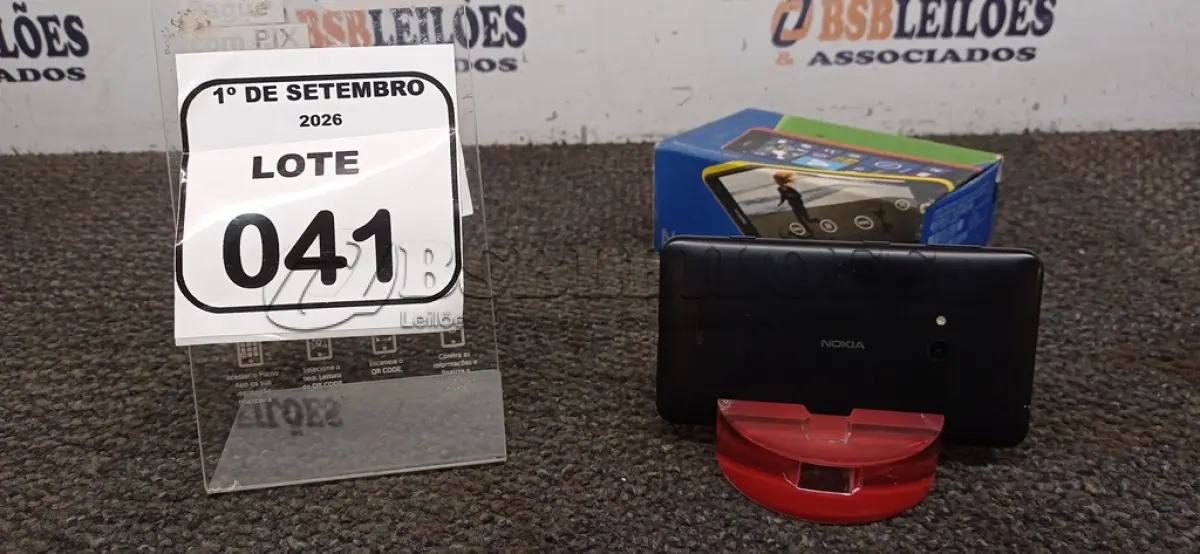 LOTE 041 - 01 CELULAR MODELO LUMIA 625 MARCA NOKIA SEM CARREGADOR. (NO ESTADO) ATENÇÃO! FAZER A VISITAÇÃO ANTES DE ARREMATAR, NÃO SABEMOS SE FUNCIONA, LEILÃO NÃO TEM GARANTIA E NEM DEVOLUÇÃO, SUJEITO A POSSÍVEIS AVARIAS VISÍVEIS/OCULTAS E/OU AUSÊNCIA DE COMPONENTES.