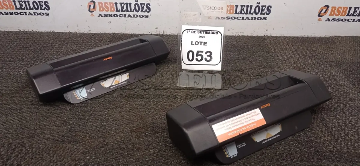 LOTE 053 - 02 SCANNERS DE DOCUMENTO MARCA BANCOR. (NO ESTADO) ATENÇÃO! FAZER A VISITAÇÃO ANTES DE ARREMATAR, NÃO SABEMOS SE FUNCIONA, LEILÃO NÃO TEM GARANTIA E NEM DEVOLUÇÃO, SUJEITO A POSSÍVEIS AVARIAS VISÍVEIS/OCULTAS E/OU AUSÊNCIA DE COMPONENTES.