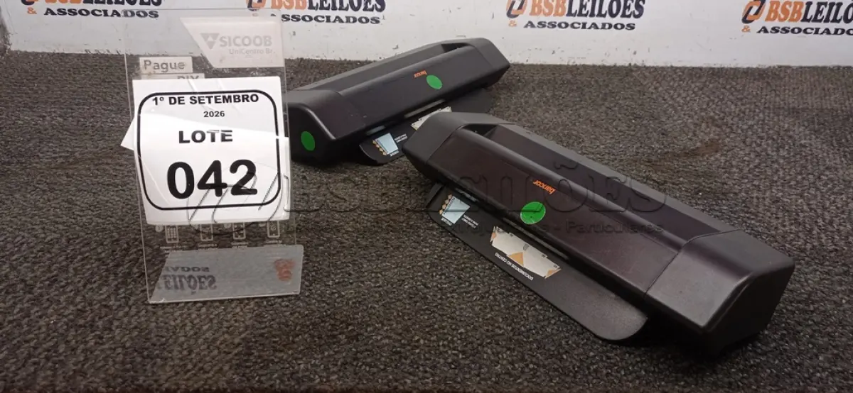 LOTE 042 - 02 SCANNERS DE DOCUMENTO MARCA BANCOR. (NO ESTADO) ATENÇÃO! FAZER A VISITAÇÃO ANTES DE ARREMATAR, NÃO SABEMOS SE FUNCIONA, LEILÃO NÃO TEM GARANTIA E NEM DEVOLUÇÃO, SUJEITO A POSSÍVEIS AVARIAS VISÍVEIS/OCULTAS E/OU AUSÊNCIA DE COMPONENTES.