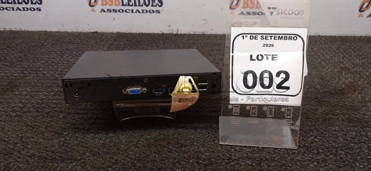 LOTE 002 - 01 MINI PC MARCA DATEN. (NO ESTADO) ATENÇÃO! FAZER A VISITAÇÃO ANTES DE ARREMATAR, NÃO SABEMOS SE FUNCIONA, LEILÃO NÃO TEM GARANTIA E NEM DEVOLUÇÃO, SUJEITO A POSSÍVEIS AVARIAS VISÍVEIS/OCULTAS E/OU AUSÊNCIA DE COMPONENTES.