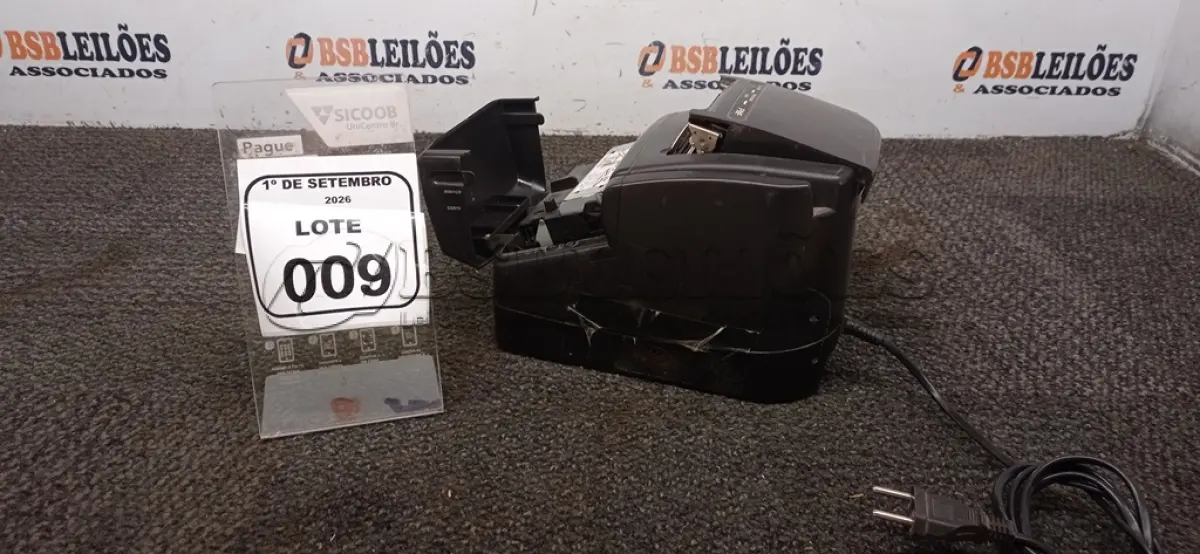 LOTE 009 - 01 IMPRESSORA TÉRMICA. (NO ESTADO) ATENÇÃO! FAZER A VISITAÇÃO ANTES DE ARREMATAR, NÃO SABEMOS SE FUNCIONA, LEILÃO NÃO TEM GARANTIA E NEM DEVOLUÇÃO, SUJEITO A POSSÍVEIS AVARIAS VISÍVEIS/OCULTAS E/OU AUSÊNCIA DE COMPONENTES.