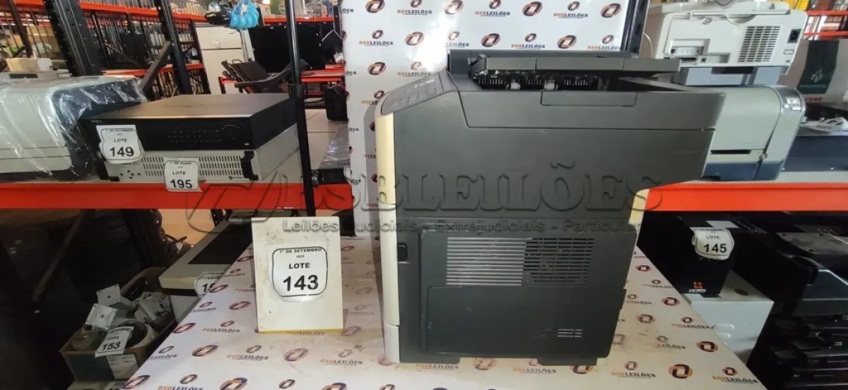 LOTE 143 - 01 IMPRESSORA MODELO MX310DN MARCA LEXMARK. (NO ESTADO) ATENÇÃO! FAZER A VISITAÇÃO ANTES DE ARREMATAR, NÃO SABEMOS SE FUNCIONA, LEILÃO NÃO TEM GARANTIA E NEM DEVOLUÇÃO, SUJEITO A POSSÍVEIS AVARIAS VISÍVEIS/OCULTAS E/OU AUSÊNCIA DE COMPONENTES.