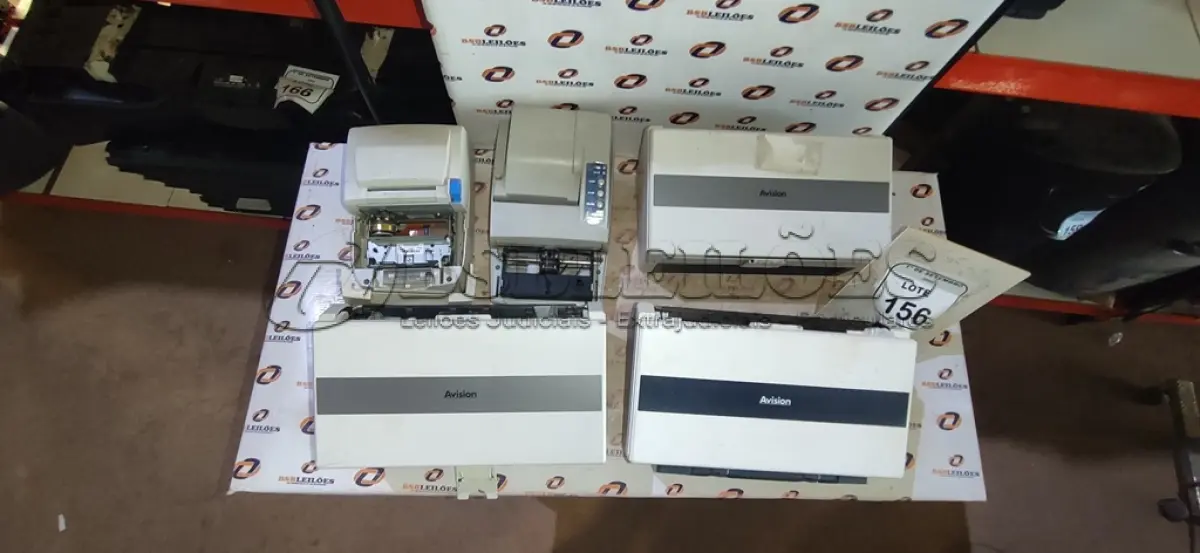 LOTE 156 - 03 SCANNERS E 02 IMPRESSORAS TÉRMICAS. (NO ESTADO) ATENÇÃO! FAZER A VISITAÇÃO ANTES DE ARREMATAR, NÃO SABEMOS SE FUNCIONA, LEILÃO NÃO TEM GARANTIA E NEM DEVOLUÇÃO, SUJEITO A POSSÍVEIS AVARIAS VISÍVEIS/OCULTAS E/OU AUSÊNCIA DE COMPONENTES.