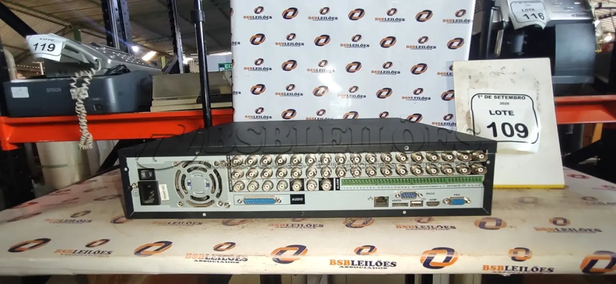 LOTE 109 - 01 DVR MODELO VD 16M 480 MARCA INTELBRAS. (NO ESTADO) ATENÇÃO! FAZER A VISITAÇÃO ANTES DE ARREMATAR, NÃO SABEMOS SE FUNCIONA, LEILÃO NÃO TEM GARANTIA E NEM DEVOLUÇÃO, SUJEITO A POSSÍVEIS AVARIAS VISÍVEIS/OCULTAS E/OU AUSÊNCIA DE COMPONENTES.