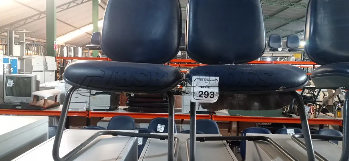 LOTE 293 - 02 CADEIRAS DE PÉS FIXOS. (NO ESTADO) ATENÇÃO! FAZER A VISITAÇÃO ANTES DE ARREMATAR, NÃO SABEMOS SE FUNCIONA, LEILÃO NÃO TEM GARANTIA E NEM DEVOLUÇÃO, SUJEITO A POSSÍVEIS AVARIAS VISÍVEIS/OCULTAS E/OU AUSÊNCIA DE COMPONENTES.