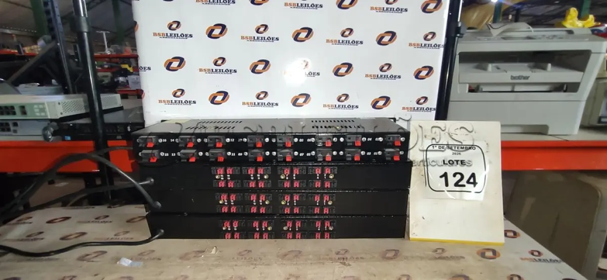 LOTE 124 - 04 FONTES RACK 19’’ MARCA FRELUX. (NO ESTADO) ATENÇÃO! FAZER A VISITAÇÃO ANTES DE ARREMATAR, NÃO SABEMOS SE FUNCIONA, LEILÃO NÃO TEM GARANTIA E NEM DEVOLUÇÃO, SUJEITO A POSSÍVEIS AVARIAS VISÍVEIS/OCULTAS E/OU AUSÊNCIA DE COMPONENTES.