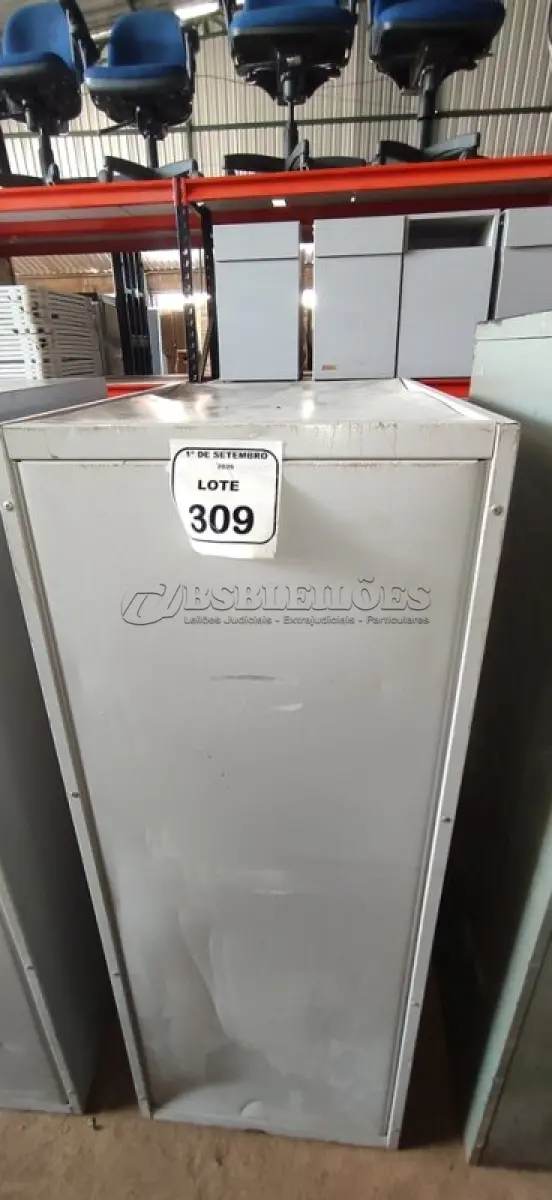 LOTE 309 - 01 ARQUIVO COM 04 GAVETAS EM AÇO. (NO ESTADO) ATENÇÃO! FAZER A VISITAÇÃO ANTES DE ARREMATAR, NÃO SABEMOS SE FUNCIONA, LEILÃO NÃO TEM GARANTIA E NEM DEVOLUÇÃO, SUJEITO A POSSÍVEIS AVARIAS VISÍVEIS/OCULTAS E/OU AUSÊNCIA DE COMPONENTES.