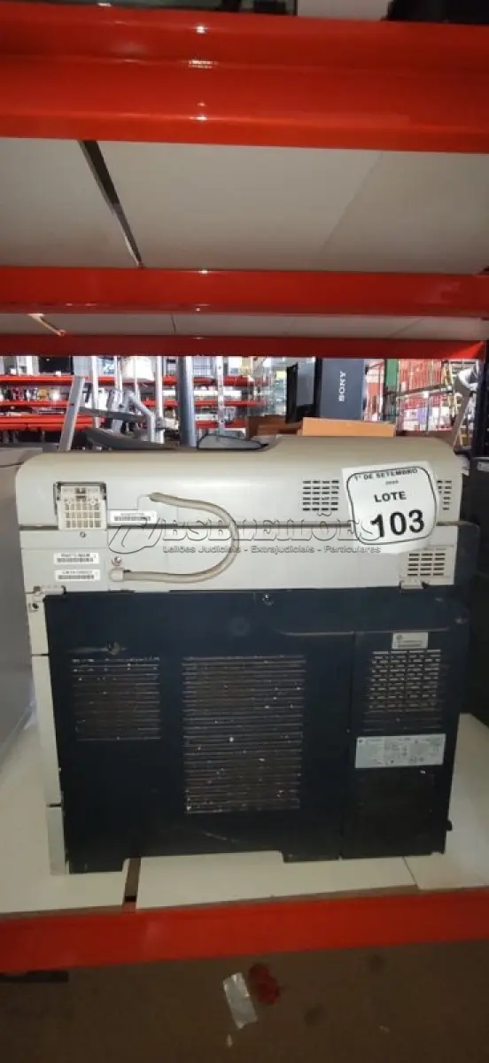 LOTE 103 - 01 IMPRESSORA MULTIFUNCIONAL MODELO M4555MFP MARCA HP. (NO ESTADO) ATENÇÃO! FAZER A VISITAÇÃO ANTES DE ARREMATAR, NÃO SABEMOS SE FUNCIONA, LEILÃO NÃO TEM GARANTIA E NEM DEVOLUÇÃO, SUJEITO A POSSÍVEIS AVARIAS VISÍVEIS/OCULTAS E/OU AUSÊNCIA DE COMPONENTES.