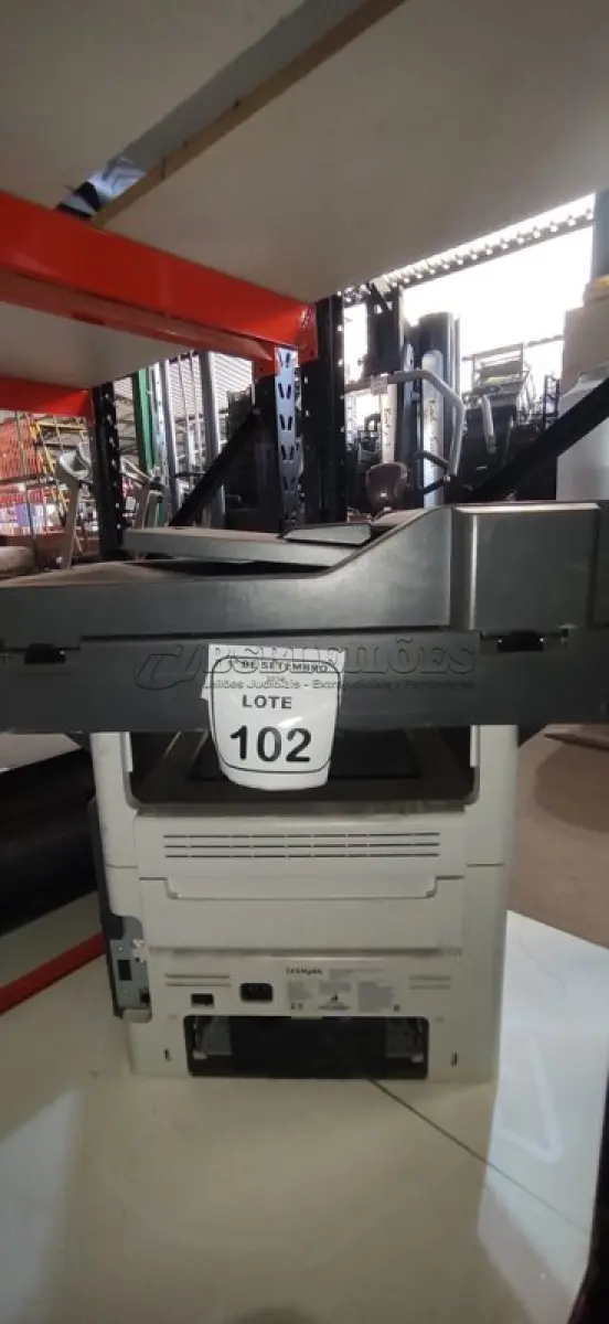 LOTE 102 - 01 IMPRESSORA MULTIFUNCIONAL MODELO MX611DEMARCA LEXMARK. (NO ESTADO) ATENÇÃO! FAZER A VISITAÇÃO ANTES DE ARREMATAR, NÃO SABEMOS SE FUNCIONA, LEILÃO NÃO TEM GARANTIA E NEM DEVOLUÇÃO, SUJEITO A POSSÍVEIS AVARIAS VISÍVEIS/OCULTAS E/OU AUSÊNCIA DE COMPONENTES.