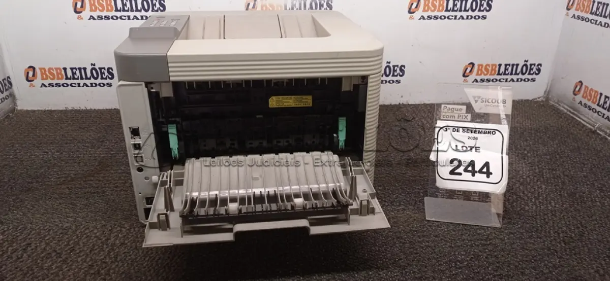 LOTE 244 - 01 IMPRESSORA MODELO ML-3750ND MARCA SAMSUNG. (NO ESTADO) ATENÇÃO! FAZER A VISITAÇÃO ANTES DE ARREMATAR, NÃO SABEMOS SE FUNCIONA, LEILÃO NÃO TEM GARANTIA E NEM DEVOLUÇÃO, SUJEITO A POSSÍVEIS AVARIAS VISÍVEIS/OCULTAS E/OU AUSÊNCIA DE COMPONENTES.