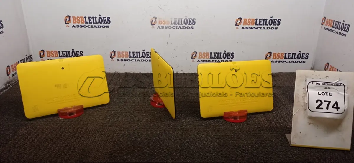 LOTE 274 - 03 TABLETS MARCA POSITIVO SEM FONTE. (NO ESTADO) ATENÇÃO! FAZER A VISITAÇÃO ANTES DE ARREMATAR, NÃO SABEMOS SE FUNCIONA, LEILÃO NÃO TEM GARANTIA E NEM DEVOLUÇÃO, SUJEITO A POSSÍVEIS AVARIAS VISÍVEIS/OCULTAS E/OU AUSÊNCIA DE COMPONENTES.