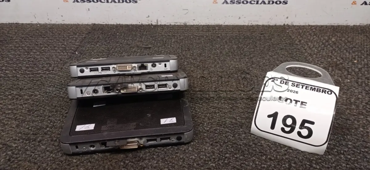 LOTE 195 - 03 MINIS COMPUTADORES TERMINAIS WYSE SEM FONTE. (NO ESTADO) ATENÇÃO! FAZER A VISITAÇÃO ANTES DE ARREMATAR, NÃO SABEMOS SE FUNCIONA, LEILÃO NÃO TEM GARANTIA E NEM DEVOLUÇÃO, SUJEITO A POSSÍVEIS AVARIAS VISÍVEIS/OCULTAS E/OU AUSÊNCIA DE COMPONENTES.