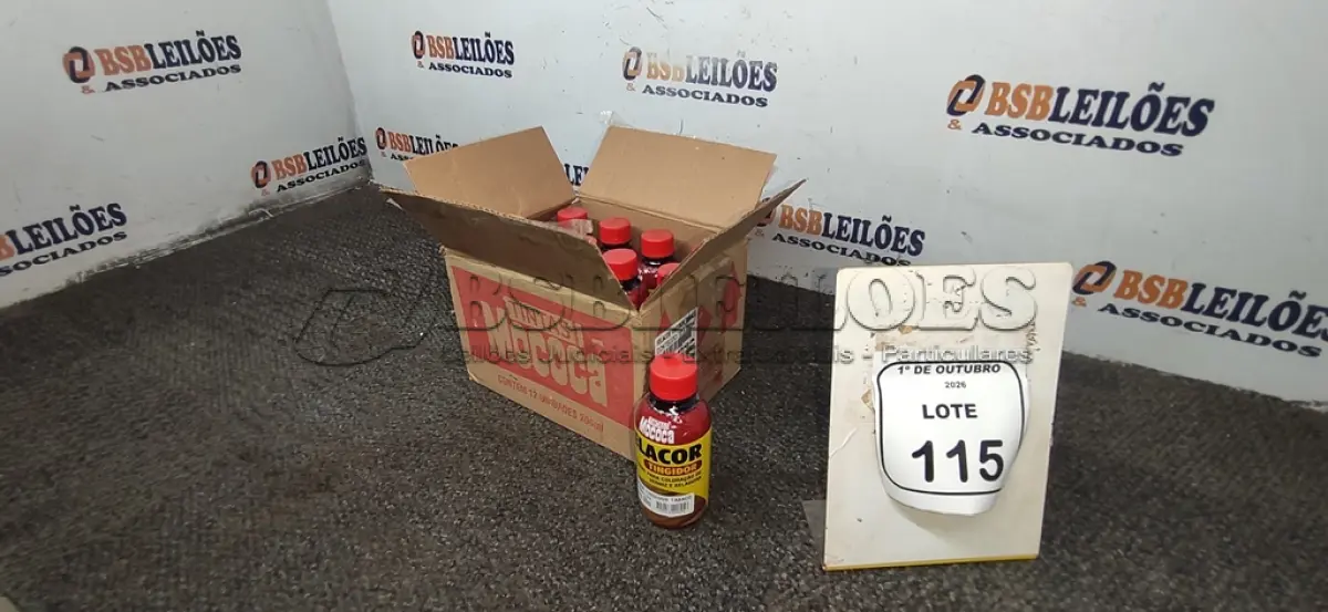 LOTE 115 - 12 FRASCOS DE TINGIDOR PARA COLORAÇÃO DE VERNIZ E SELADORA PARA MADEIRA NA COR TABACO DE 200ML CADA MARCA MOCOCA. (NO ESTADO) ATENÇÃO! FAZER A VISITAÇÃO ANTES DE ARREMATAR, NÃO SABEMOS SE FUNCIONA, LEILÃO NÃO TEM GARANTIA E NEM DEVOLUÇÃO, SUJEITO A POSSÍVEIS AVARIAS VISÍVEIS/OCULTAS E/OU AUSÊNCIA DE COMPONENTES.