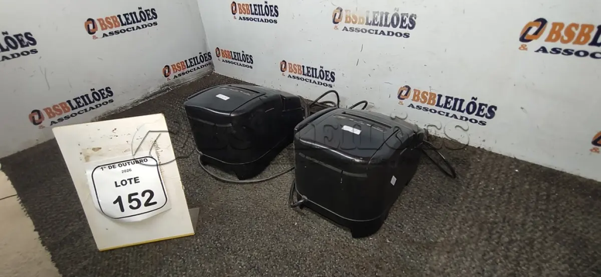 LOTE 152 - 02 IMPRESSORAS TÉRMICAS. (NO ESTADO) ATENÇÃO! FAZER A VISITAÇÃO ANTES DE ARREMATAR, NÃO SABEMOS SE FUNCIONA, LEILÃO NÃO TEM GARANTIA E NEM DEVOLUÇÃO, SUJEITO A POSSÍVEIS AVARIAS VISÍVEIS/OCULTAS E/OU AUSÊNCIA DE COMPONENTES.