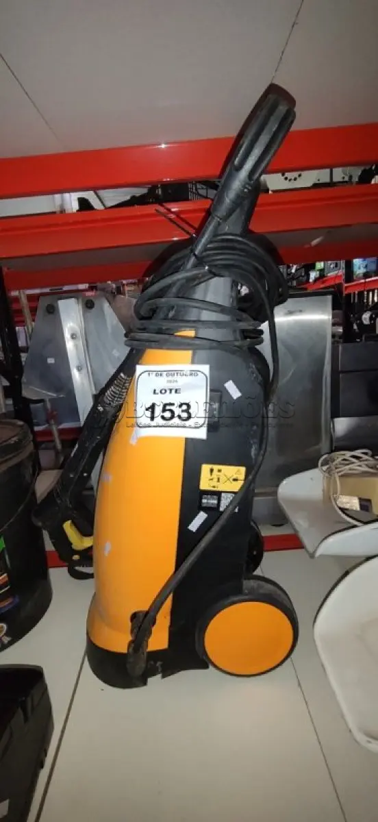 LOTE 153 - 01 LAVADORA DE ALTA PRESSÃO MARCA WAP. (NO ESTADO) ATENÇÃO! FAZER A VISITAÇÃO ANTES DE ARREMATAR, NÃO SABEMOS SE FUNCIONA, LEILÃO NÃO TEM GARANTIA E NEM DEVOLUÇÃO, SUJEITO A POSSÍVEIS AVARIAS VISÍVEIS/OCULTAS E/OU AUSÊNCIA DE COMPONENTES.