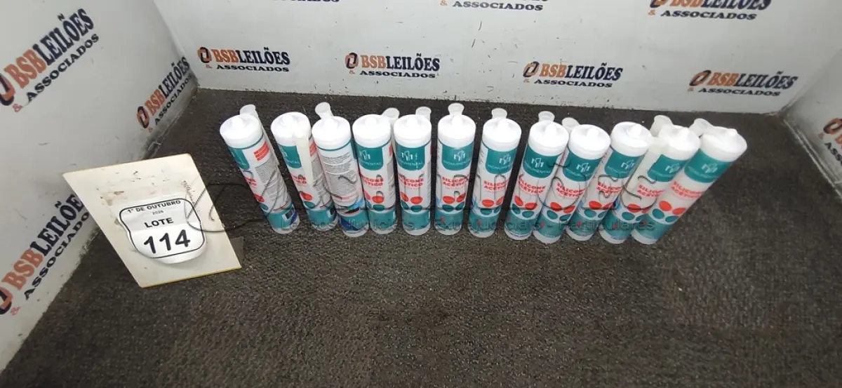 LOTE 114 - 12 SILICONES ACÉTICO INCOLOR DE 240G CADA MARCA MONUMENTAL. (NO ESTADO) ATENÇÃO! FAZER A VISITAÇÃO ANTES DE ARREMATAR, NÃO SABEMOS SE FUNCIONA, LEILÃO NÃO TEM GARANTIA E NEM DEVOLUÇÃO, SUJEITO A POSSÍVEIS AVARIAS VISÍVEIS/OCULTAS E/OU AUSÊNCIA DE COMPONENTES.