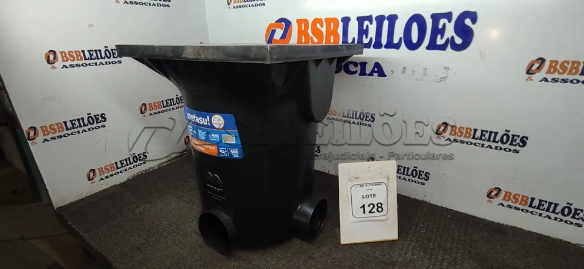LOTE 128 - 01 CAIXA DE PASSAGEM E INSPEÇÃO DE ESGOTO PREMIUM DE 41X48X41 CM MARCA METASUL. (NO ESTADO) ATENÇÃO! FAZER A VISITAÇÃO ANTES DE ARREMATAR, NÃO SABEMOS SE FUNCIONA, LEILÃO NÃO TEM GARANTIA E NEM DEVOLUÇÃO, SUJEITO A POSSÍVEIS AVARIAS VISÍVEIS/OCULTAS E/OU AUSÊNCIA DE COMPONENTES.