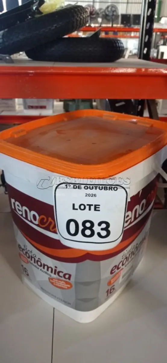 LOTE 083 - 01 BALDE DE SELADOR ACRÍLICO DE 16L MARCA RENOCRIL. (NO ESTADO) ATENÇÃO! FAZER A VISITAÇÃO ANTES DE ARREMATAR, NÃO SABEMOS SE FUNCIONA, LEILÃO NÃO TEM GARANTIA E NEM DEVOLUÇÃO, SUJEITO A POSSÍVEIS AVARIAS VISÍVEIS/OCULTAS E/OU AUSÊNCIA DE COMPONENTES.