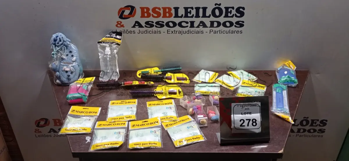 LOTE 278 - 01 LOTE COM UTENSÍLIOS DE HIGIENE E CUIDADOS PESSOAIS DIVERSOS. (NO ESTADO) ATENÇÃO! FAZER A VISITAÇÃO ANTES DE ARREMATAR, NÃO SABEMOS SE FUNCIONA, LEILÃO NÃO TEM GARANTIA E NEM DEVOLUÇÃO, SUJEITO A POSSÍVEIS AVARIAS VISÍVEIS/OCULTAS E/OU AUSÊNCIA DE COMPONENTES.