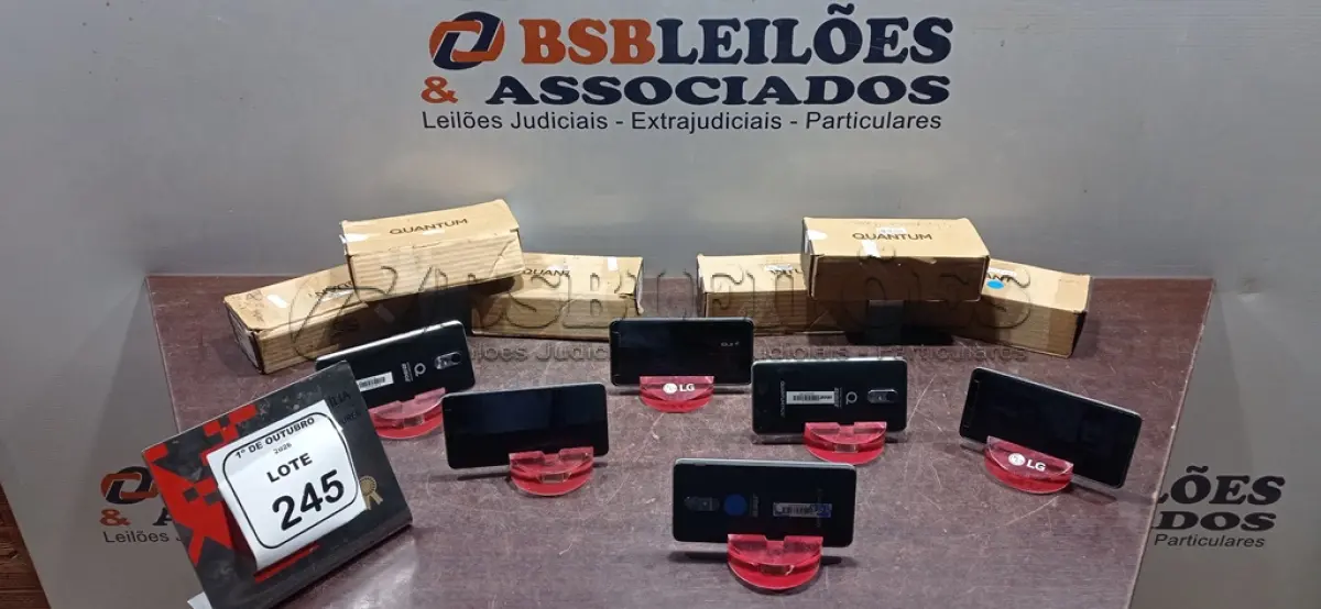 LOTE 245 - 06 CELULARES COLETOR DE DADOS MARCA QUANTUM. (NO ESTADO) ATENÇÃO! FAZER A VISITAÇÃO ANTES DE ARREMATAR, NÃO SABEMOS SE FUNCIONA, LEILÃO NÃO TEM GARANTIA E NEM DEVOLUÇÃO, SUJEITO A POSSÍVEIS AVARIAS VISÍVEIS/OCULTAS E/OU AUSÊNCIA DE COMPONENTES.