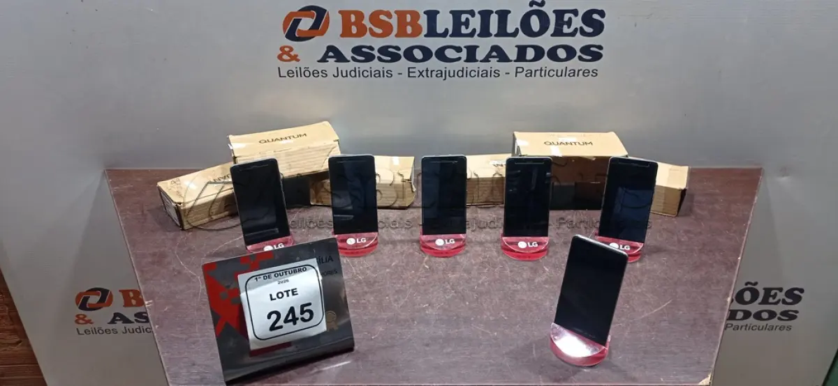 LOTE 245 - 06 CELULARES COLETOR DE DADOS MARCA QUANTUM. (NO ESTADO) ATENÇÃO! FAZER A VISITAÇÃO ANTES DE ARREMATAR, NÃO SABEMOS SE FUNCIONA, LEILÃO NÃO TEM GARANTIA E NEM DEVOLUÇÃO, SUJEITO A POSSÍVEIS AVARIAS VISÍVEIS/OCULTAS E/OU AUSÊNCIA DE COMPONENTES.