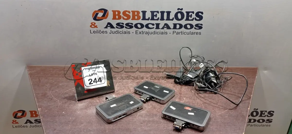LOTE 244 - 03 MINIS PC TERMINAIS MARCA WYSE COM CABOS. (NO ESTADO) ATENÇÃO! FAZER A VISITAÇÃO ANTES DE ARREMATAR, NÃO SABEMOS SE FUNCIONA, LEILÃO NÃO TEM GARANTIA E NEM DEVOLUÇÃO, SUJEITO A POSSÍVEIS AVARIAS VISÍVEIS/OCULTAS E/OU AUSÊNCIA DE COMPONENTES.