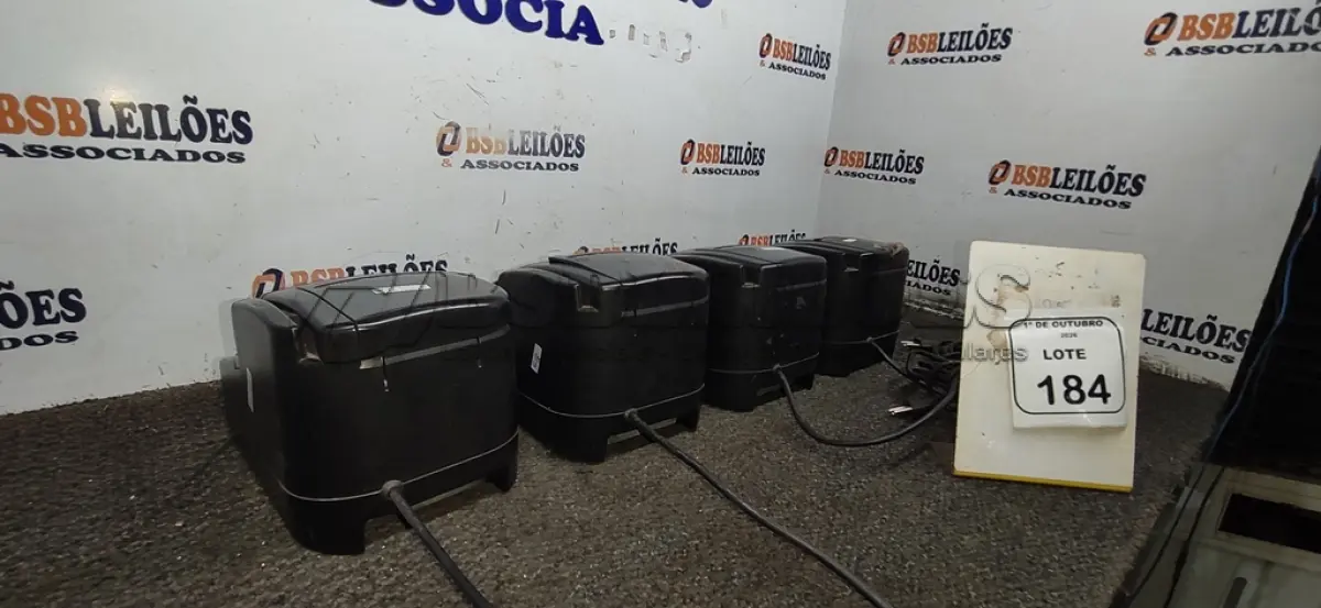 LOTE 184 - 04 IMPRESSORAS TÉRMICAS. (NO ESTADO) ATENÇÃO! FAZER A VISITAÇÃO ANTES DE ARREMATAR, NÃO SABEMOS SE FUNCIONA, LEILÃO NÃO TEM GARANTIA E NEM DEVOLUÇÃO, SUJEITO A POSSÍVEIS AVARIAS VISÍVEIS/OCULTAS E/OU AUSÊNCIA DE COMPONENTES.