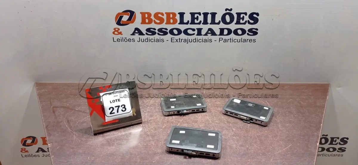 LOTE 273 - 03 MINIS COMPUTADORES TERMINAIS WYSE SEM FONTE. (NO ESTADO) ATENÇÃO! FAZER A VISITAÇÃO ANTES DE ARREMATAR, NÃO SABEMOS SE FUNCIONA, LEILÃO NÃO TEM GARANTIA E NEM DEVOLUÇÃO, SUJEITO A POSSÍVEIS AVARIAS VISÍVEIS/OCULTAS E/OU AUSÊNCIA DE COMPONENTES.