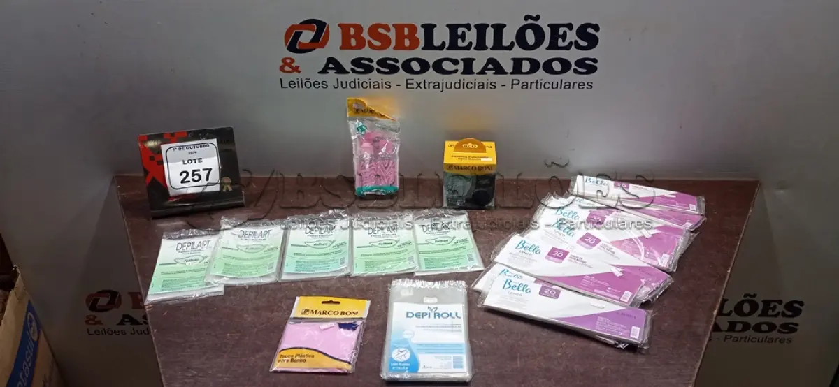 LOTE 257 - 01 LOTE COM UTENSÍLIOS DE HIGIENE E CUIDADOS PESSOAIS DIVERSOS. (NO ESTADO) ATENÇÃO! FAZER A VISITAÇÃO ANTES DE ARREMATAR, NÃO SABEMOS SE FUNCIONA, LEILÃO NÃO TEM GARANTIA E NEM DEVOLUÇÃO, SUJEITO A POSSÍVEIS AVARIAS VISÍVEIS/OCULTAS E/OU AUSÊNCIA DE COMPONENTES.