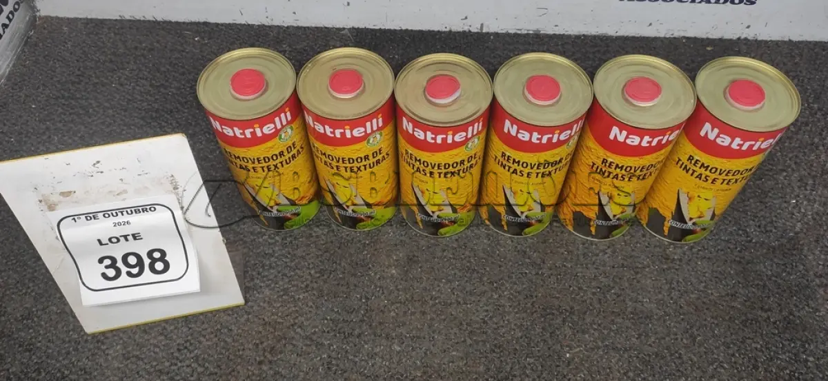 LOTE 398 - 06 REMOVEDORES DE TINTAS E TEXTURAS DE 900ML CADA. (NO ESTADO) ATENÇÃO! FAZER A VISITAÇÃO ANTES DE ARREMATAR, NÃO SABEMOS SE FUNCIONA, LEILÃO NÃO TEM GARANTIA E NEM DEVOLUÇÃO, SUJEITO A POSSÍVEIS AVARIAS VISÍVEIS/OCULTAS E/OU AUSÊNCIA DE COMPONENTES.