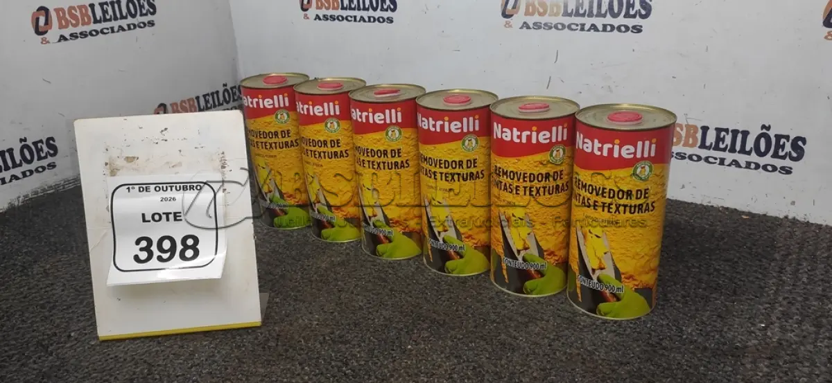 LOTE 398 - 06 REMOVEDORES DE TINTAS E TEXTURAS DE 900ML CADA. (NO ESTADO) ATENÇÃO! FAZER A VISITAÇÃO ANTES DE ARREMATAR, NÃO SABEMOS SE FUNCIONA, LEILÃO NÃO TEM GARANTIA E NEM DEVOLUÇÃO, SUJEITO A POSSÍVEIS AVARIAS VISÍVEIS/OCULTAS E/OU AUSÊNCIA DE COMPONENTES.