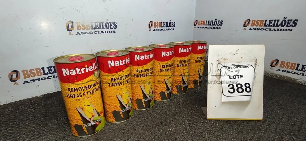 LOTE 388 - 06 REMOVEDORES DE TINTAS E TEXTURAS DE 900ML CADA. (NO ESTADO) ATENÇÃO! FAZER A VISITAÇÃO ANTES DE ARREMATAR, NÃO SABEMOS SE FUNCIONA, LEILÃO NÃO TEM GARANTIA E NEM DEVOLUÇÃO, SUJEITO A POSSÍVEIS AVARIAS VISÍVEIS/OCULTAS E/OU AUSÊNCIA DE COMPONENTES.