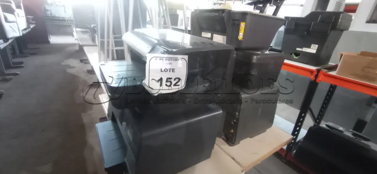 LOTE 152 - 05 IMPRESSORAS DE MODELOS DIVERSOS MARCA HP. (NO ESTADO) ATENÇÃO! FAZER A VISITAÇÃO ANTES DE ARREMATAR, NÃO SABEMOS SE FUNCIONA, LEILÃO NÃO TEM GARANTIA E NEM DEVOLUÇÃO, SUJEITO A POSSÍVEIS AVARIAS VISÍVEIS/OCULTAS E/OU AUSÊNCIA DE COMPONENTES.