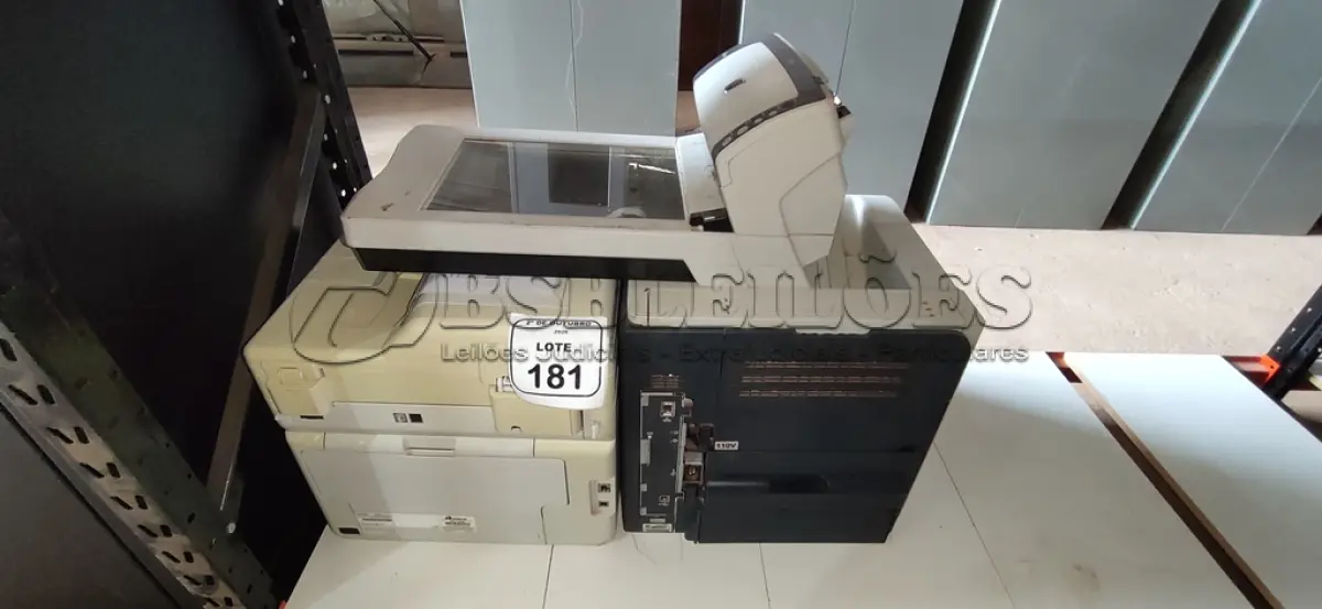 LOTE 181 - 01 SCANNER MARCA FUJITSU E 02 IMPRESSORAS MARCAS HP E BROTHER. (NO ESTADO) ATENÇÃO! FAZER A VISITAÇÃO ANTES DE ARREMATAR, NÃO SABEMOS SE FUNCIONA, LEILÃO NÃO TEM GARANTIA E NEM DEVOLUÇÃO, SUJEITO A POSSÍVEIS AVARIAS VISÍVEIS/OCULTAS E/OU AUSÊNCIA DE COMPONENTES.