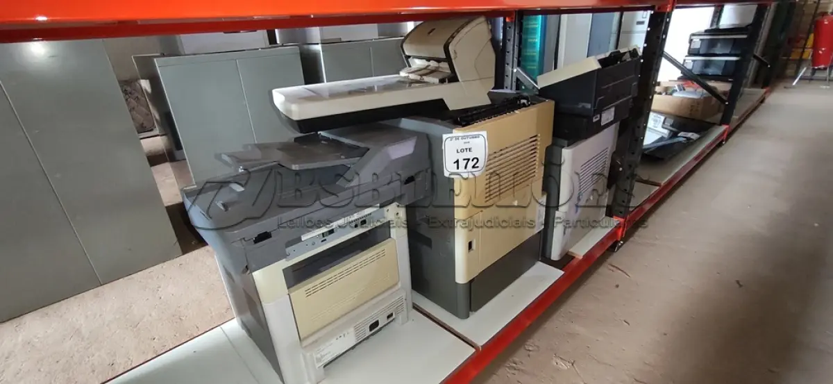 LOTE 172 - 03 IMPRESSORAS MODELOS DIVERSOS MARCA LEXMARK E 02 SCANNERS. (NO ESTADO) ATENÇÃO! FAZER A VISITAÇÃO ANTES DE ARREMATAR, NÃO SABEMOS SE FUNCIONA, LEILÃO NÃO TEM GARANTIA E NEM DEVOLUÇÃO, SUJEITO A POSSÍVEIS AVARIAS VISÍVEIS/OCULTAS E/OU AUSÊNCIA DE COMPONENTES.