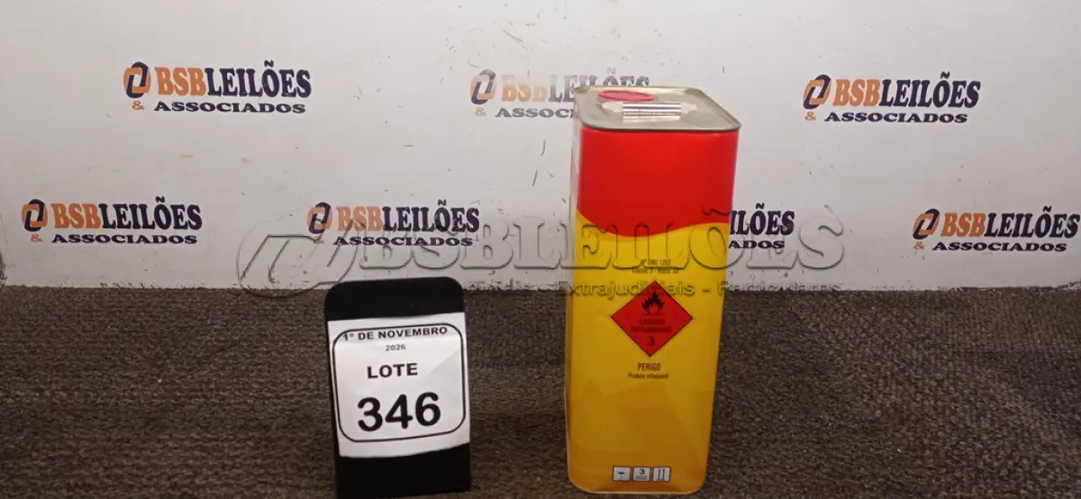 LOTE 346 - 01 LATA DE SOLVENTE NATRI-RAZ DE 5L MARCA NATRIELLI. (NO ESTADO) ATENÇÃO! FAZER A VISITAÇÃO ANTES DE ARREMATAR, NÃO SABEMOS SE FUNCIONA, LEILÃO NÃO TEM GARANTIA E NEM DEVOLUÇÃO, SUJEITO A POSSÍVEIS AVARIAS VISÍVEIS/OCULTAS E/OU AUSÊNCIA DE COMPONENTES.