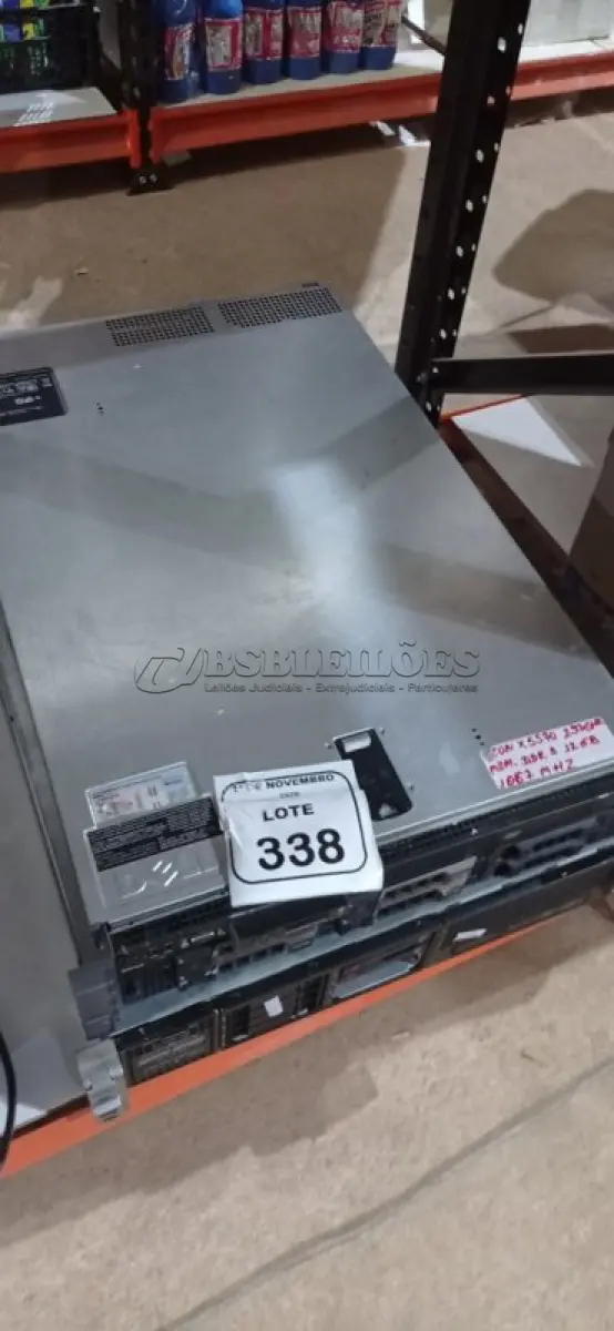 LOTE 338 - 02 SERVIDORES MODELOS R710 E DL380P MARCA DELL E HP. (NO ESTADO) ATENÇÃO! FAZER A VISITAÇÃO ANTES DE ARREMATAR, NÃO SABEMOS SE FUNCIONA, LEILÃO NÃO TEM GARANTIA E NEM DEVOLUÇÃO, SUJEITO A POSSÍVEIS AVARIAS VISÍVEIS/OCULTAS E/OU AUSÊNCIA DE COMPONENTES.