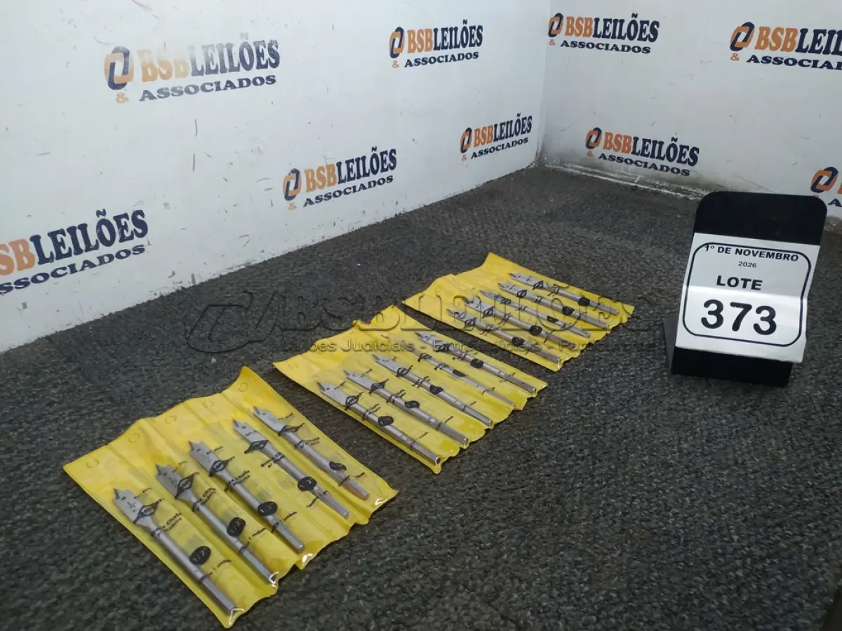 LOTE 373 - 03 JOGOS DE BROCA CHATA PARA MADEIRA COM 05 UNIDADES CADA DE MEDIDAS DIVERSAS MARCA BRASFORT. (NO ESTADO) ATENÇÃO! FAZER A VISITAÇÃO ANTES DE ARREMATAR, NÃO SABEMOS SE FUNCIONA, LEILÃO NÃO TEM GARANTIA E NEM DEVOLUÇÃO, SUJEITO A POSSÍVEIS AVARIAS VISÍVEIS/OCULTAS E/OU AUSÊNCIA DE COMPONENTES.