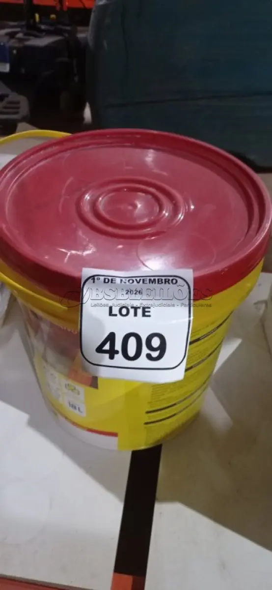 LOTE 409 - 01 BALDE DE ADITIVO PARA ARGAMASSAS TECPLUS 1 DE 18L MARCA QUARTZOLIT. (NO ESTADO) ATENÇÃO! FAZER A VISITAÇÃO ANTES DE ARREMATAR, NÃO SABEMOS SE FUNCIONA, LEILÃO NÃO TEM GARANTIA E NEM DEVOLUÇÃO, SUJEITO A POSSÍVEIS AVARIAS VISÍVEIS/OCULTAS E/OU AUSÊNCIA DE COMPONENTES.
