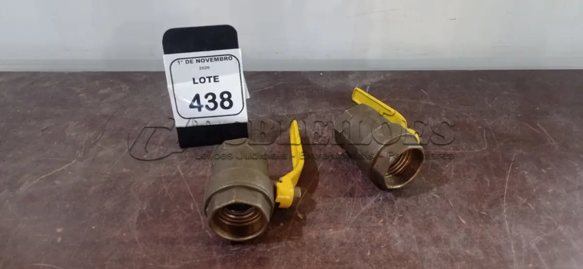 LOTE 438 - 02 REGISTROS ESFERA DE 2’’ DE METAL. (NO ESTADO) ATENÇÃO! FAZER A VISITAÇÃO ANTES DE ARREMATAR, NÃO SABEMOS SE FUNCIONA, LEILÃO NÃO TEM GARANTIA E NEM DEVOLUÇÃO, SUJEITO A POSSÍVEIS AVARIAS VISÍVEIS/OCULTAS E/OU AUSÊNCIA DE COMPONENTES.